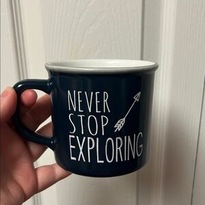 Navy Blue Ceramic Mug - Inspirational Design